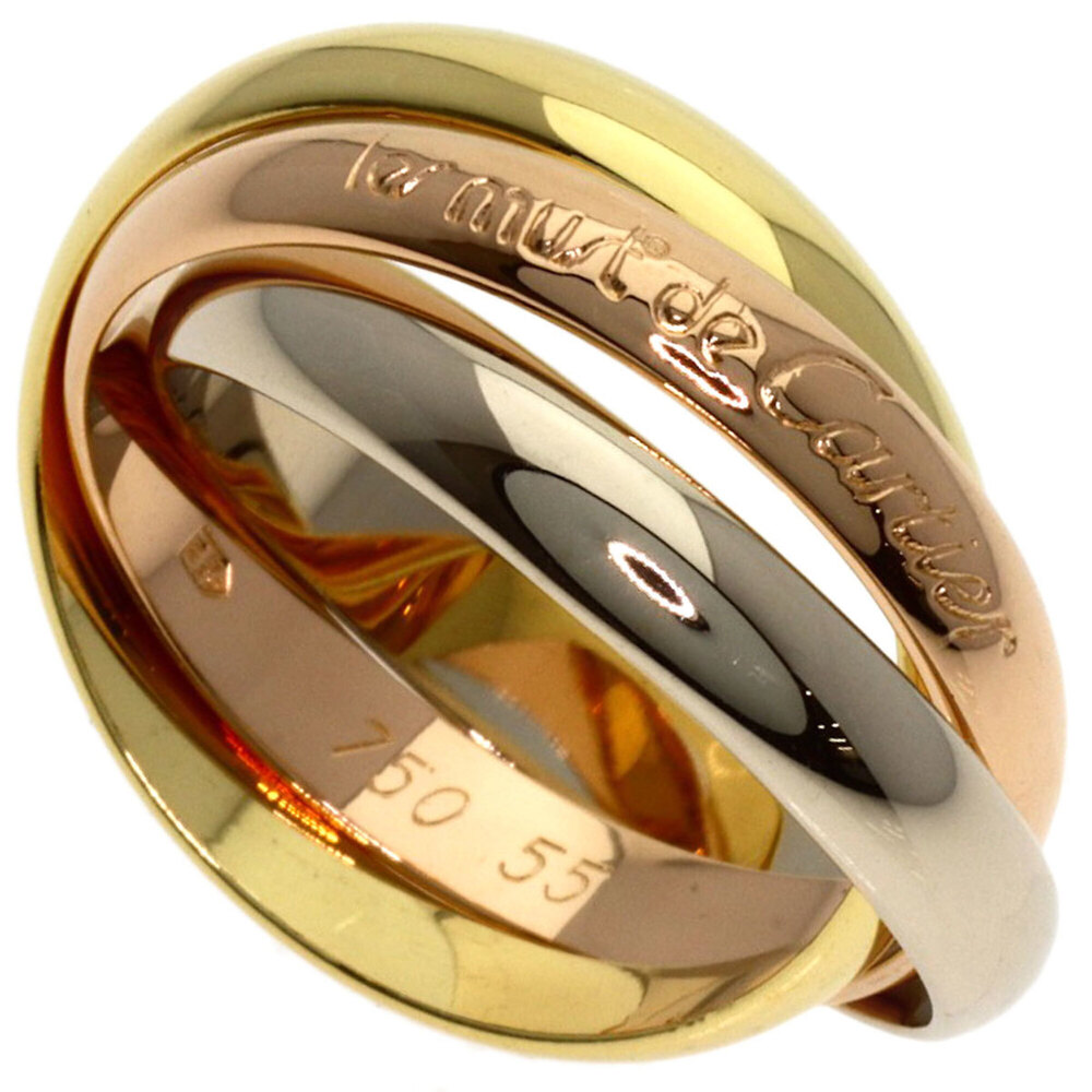 CARTIER 18k Gold Trinity Ring #55